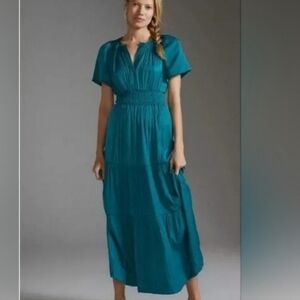 Anthropologie Somerset Silk Maxi Dress Size Large